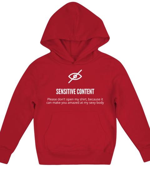 Sensitive Content Joke Funny Words Kids Hoodie