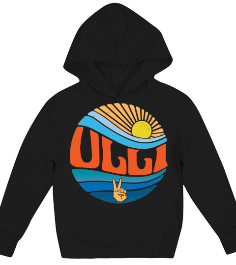 Ulli Shirt Vintage Sunset Ulli Groovy Tie Dye Kids Hoodie