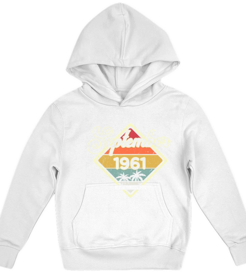 Vintage 60th Birthday September 1961 Sports Gift Kids Hoodie