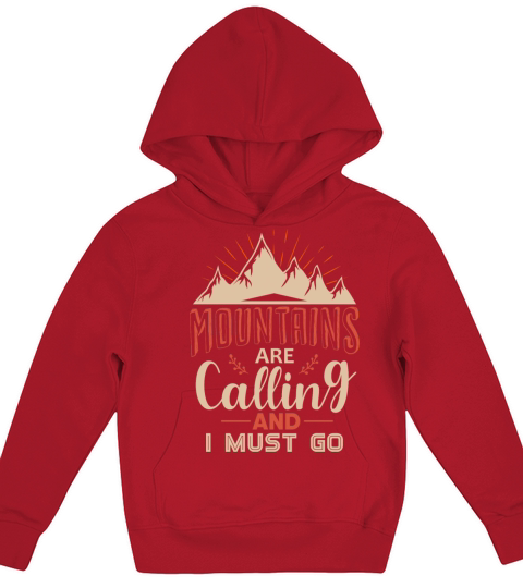 Vintage Mountains Climber Hiker Kids Hoodie