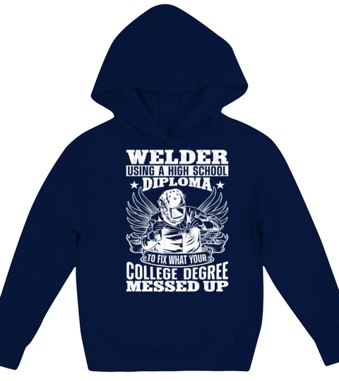 Welder Welding Vintage Welder Kids Hoodie
