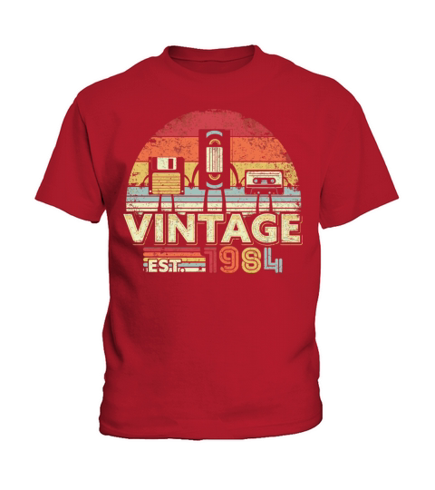 1984 Vintage Birthday Funny Music Tech Humor Kids T-Shirt