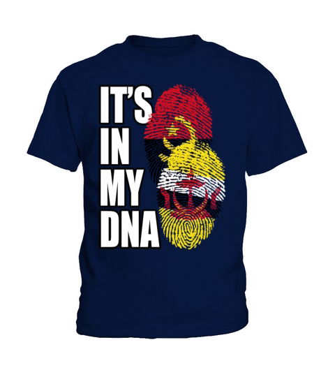 Angolan And Bruneian Mix Heritage DNA Flag Kids T-Shirt
