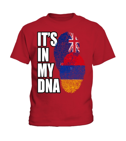 Armenian And New Zealand Mix Heritage DNA Flag Kids T-Shirt