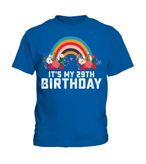 Boho Rainbow Its My 29th Birthday Kids T-Shirt