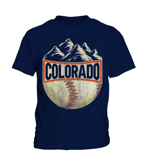 Colorado Baseball Vintage Rocky Mountains T shirt Kids T-Shirt