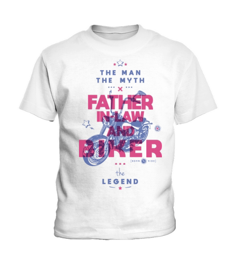 Father in law and biker the myth the legend Kids T-Shirt