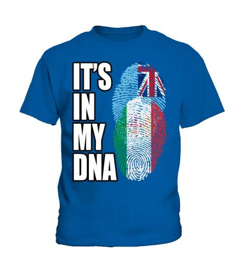Fijian And Italian Mix Heritage DNA Flag Kids T-Shirt