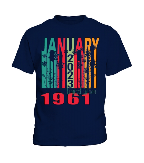 January 1961 61st Birthday Gentlemen Kids T-Shirt