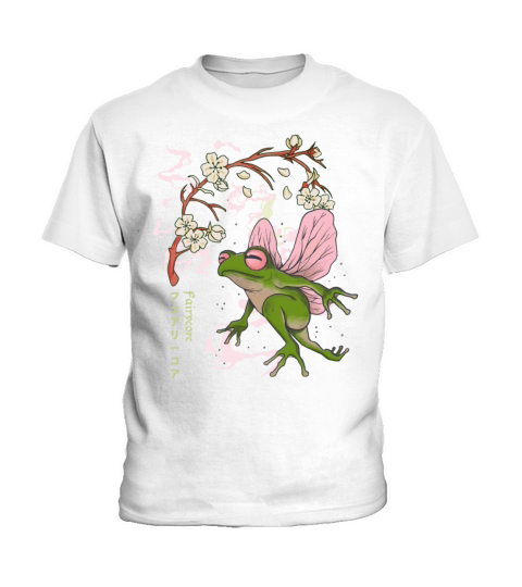 Occult Fairy Frog Cottagecore Goblincore Kids T-Shirt