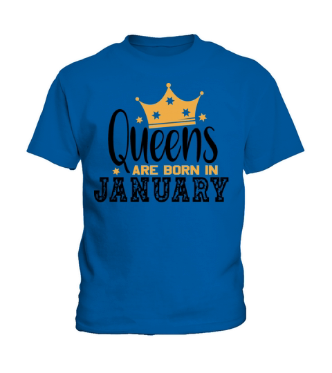 Queens Are Born In January Kids T-Shirt