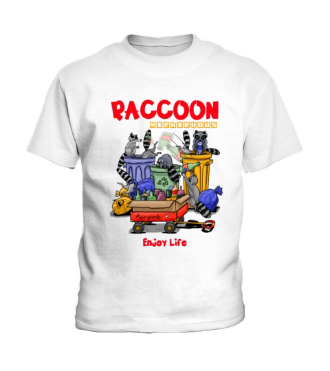 Raccoon animals cartoon fantasy comic style Kids T-Shirt