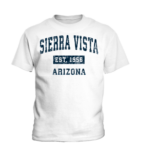 Sierra Vista Arizona Az Vintage Sports Design Navy Kids T-Shirt