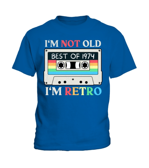 Vintage 1974 Cassette Retro Birthday Kids T-Shirt