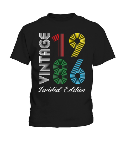 Vintage 1986 Vintage Birthday Retro Vintage Kids T-Shirt