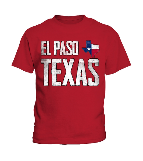 Vintage El Paso Texas Flag Kids T-Shirt