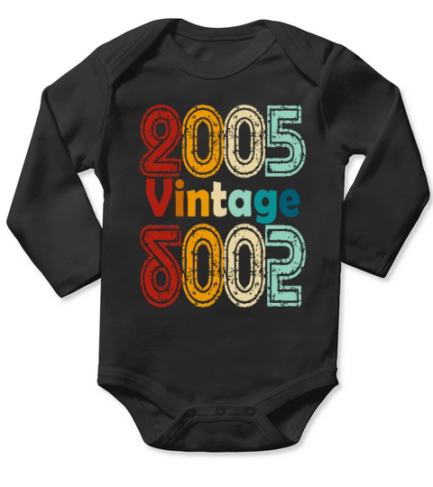 2005 vintage vintage retro birthday gift Long Sleeve Baby One-Piece