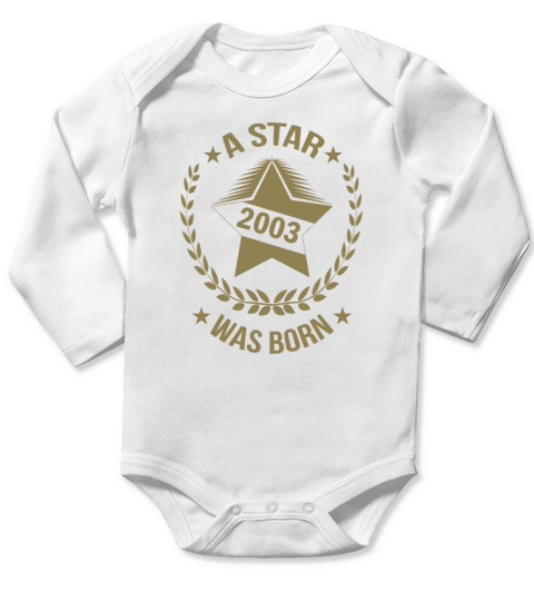 A star was born in 2003 Long Sleeve Baby One-Piece