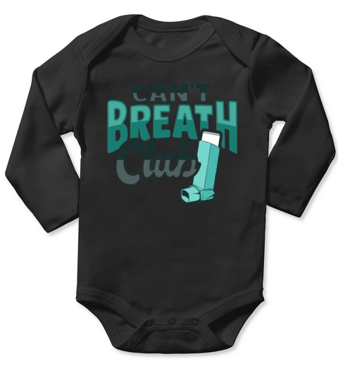 Albuterol Asthma Inhaler Design for an Asthmatic Long Sleeve Baby One-Piece