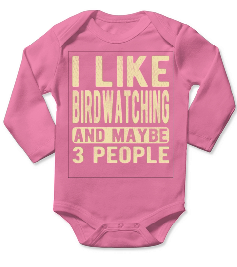 Birdwatching Saying Long Sleeve Baby One-Piece