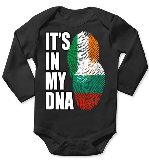 Bulgarian And Irish Mix Heritage DNA Flag Long Sleeve Baby One-Piece