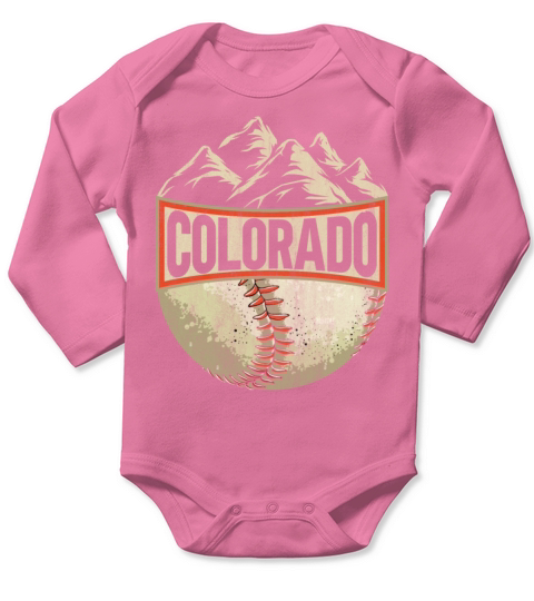 Colorado Baseball Vintage Rocky Mountains T shirt Long Sleeve Baby One-Piece