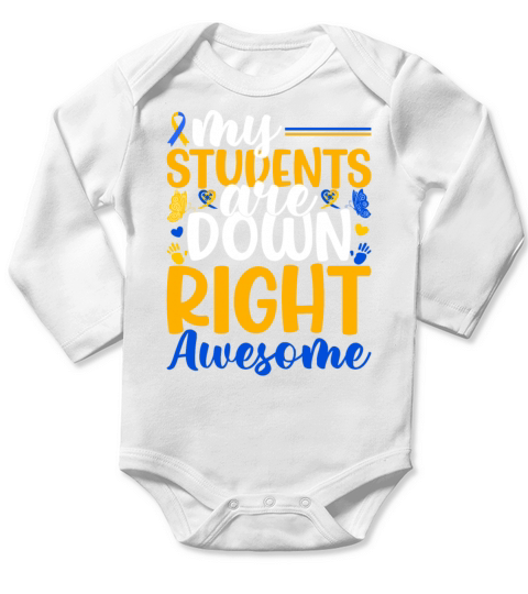 Down Syndrome Awareness T21 Day Men Women Teacher Long Sleeve Baby One-Piece