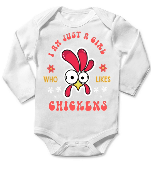 I Am Just A Girl Who Likes Chickens Long Sleeve Baby One-Piece