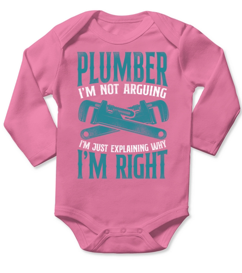 Plumbing Plumber Vintage Plumber Long Sleeve Baby One-Piece