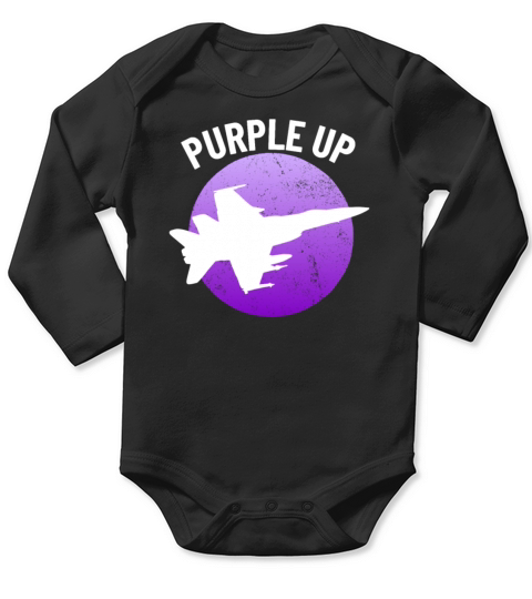 Purple Up F18 Hornet Military Kids Boys F-18f18 mi Long Sleeve Baby One-Piece