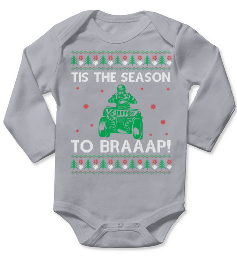 Quad Ugly Christmas Saying Quote Tis The Season To Long Sleeve Baby One-Piece