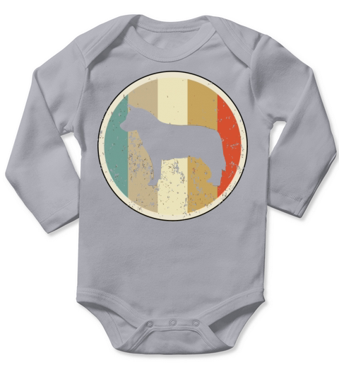 Retro Vintage Grunge Style Australian Cattle Dog Long Sleeve Baby One-Piece