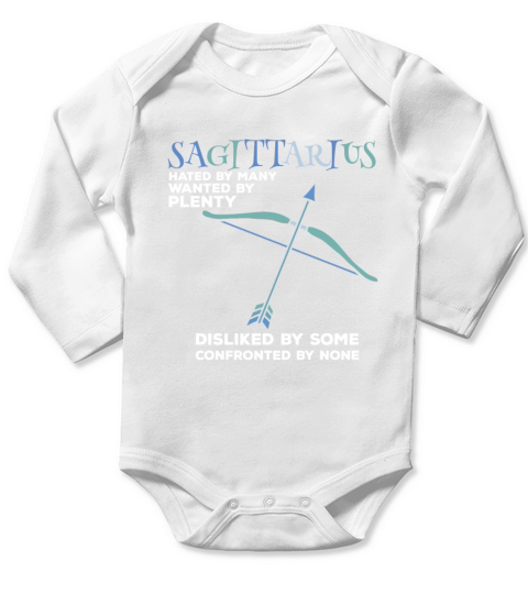 Sagittarius Zodiac Star Sign Aesthetic Statement A Long Sleeve Baby One-Piece