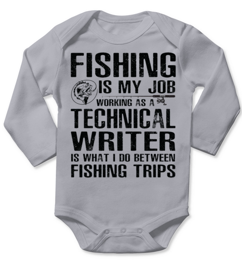 Technical Writer Funny Fishing Long Sleeve Baby One-Piece