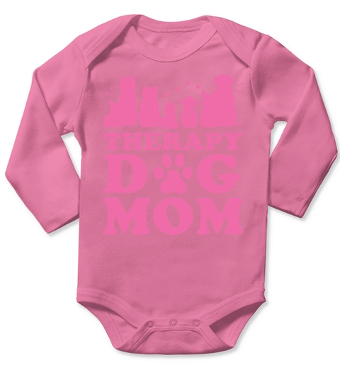 Therapy Dog Mom Long Sleeve Baby One-Piece