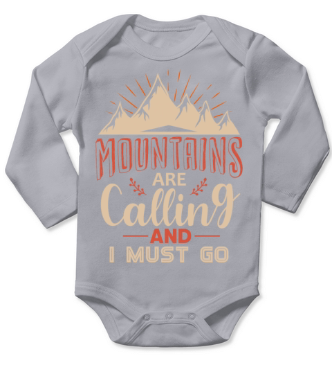 Vintage Mountains Climber Hiker Long Sleeve Baby One-Piece