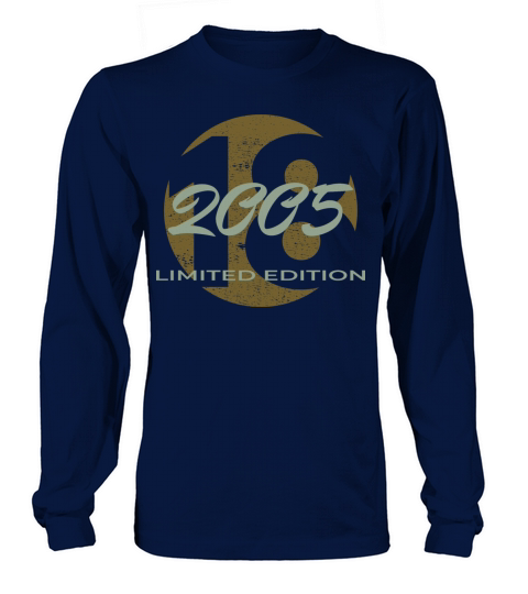 18th birthday boys girls 18 years 2005 vintage Long sleeved Unisex