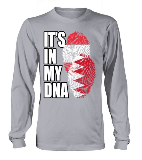 Bahraini And Austrian Mix Heritage DNA Flag Long sleeved Unisex