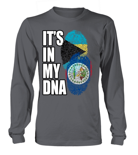 Belizean And Bahamian Mix Heritage DNA Flag Long sleeved Unisex