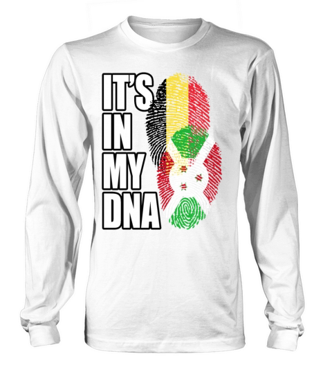 Burundian And Belgian Mix Heritage DNA Flag Long sleeved Unisex