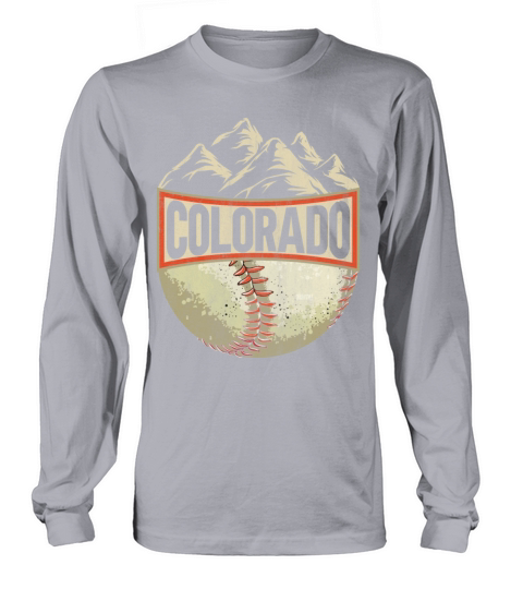 Colorado Baseball Vintage Rocky Mountains T shirt Long sleeved Unisex