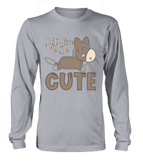 Donkey Just Here To Be Cute Mini Donkey Farmer Pet Long sleeved Unisex