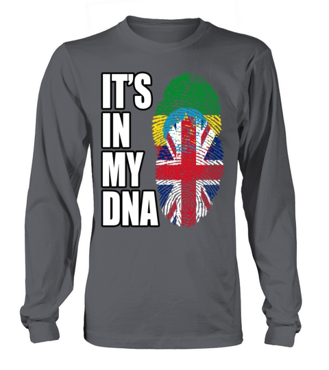 Ethiopian And British Mix Heritage DNA Flag Long sleeved Unisex