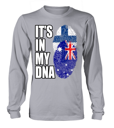 Finland And Australian Mix Heritage DNA Flag Long sleeved Unisex