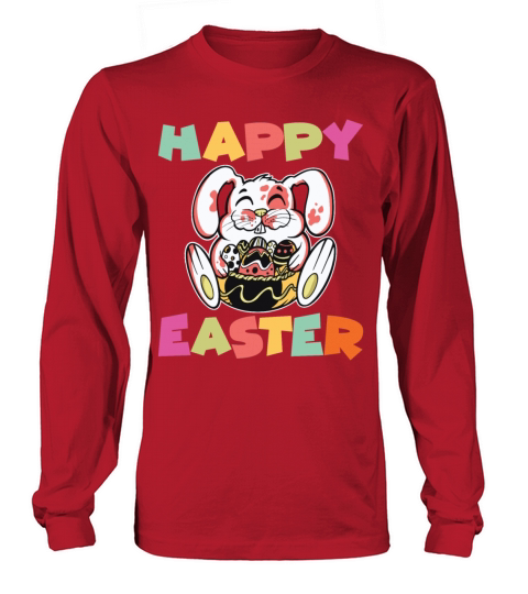 Happy Easter Shirt Frohe Ostern Bunny Hase Long sleeved Unisex