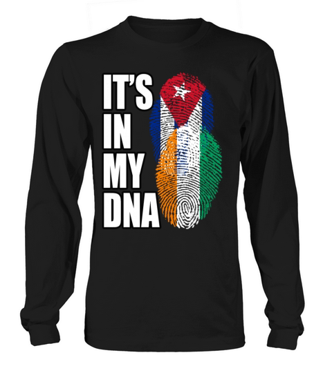 Ivorian And Cuban Mix Heritage DNA Flag Long sleeved Unisex