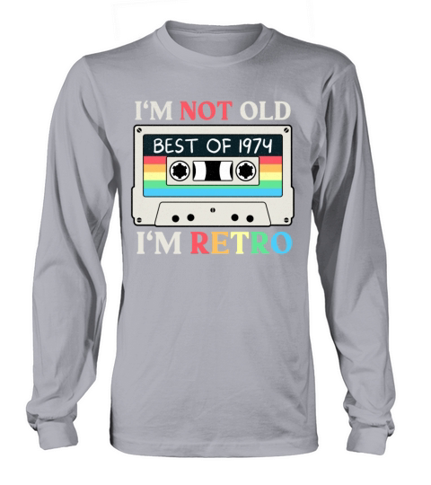 Vintage 1974 Cassette Retro Birthday Long sleeved Unisex