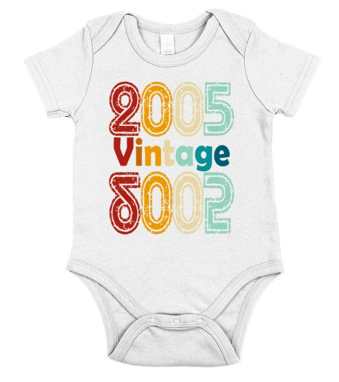 2005 vintage vintage retro birthday gift Short Sleeve Baby One-Piece
