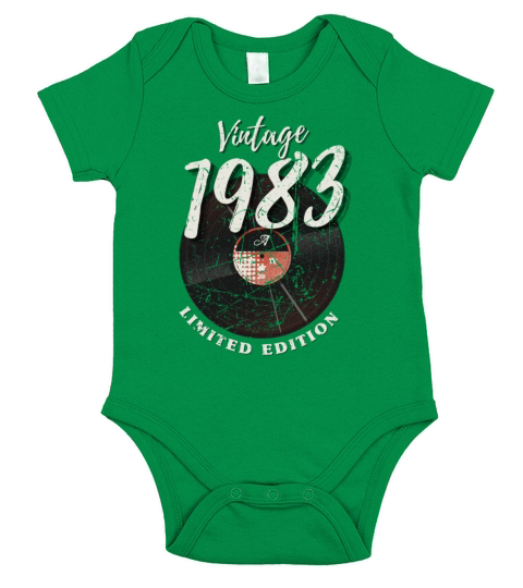 40 Years Vintage 1983 Retro 40th Birthday Short Sleeve Baby One-Piece