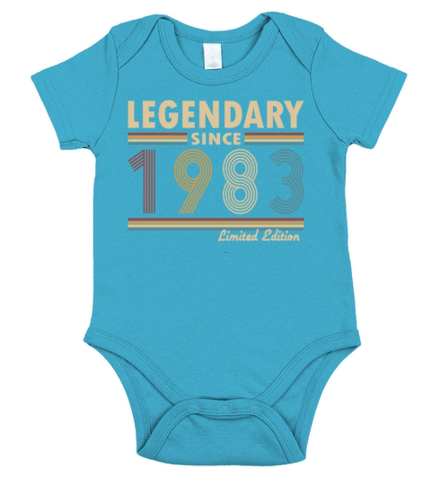 40th birthday vintage 1983 legendary since 1983 Short Sleeve Baby One-Piece